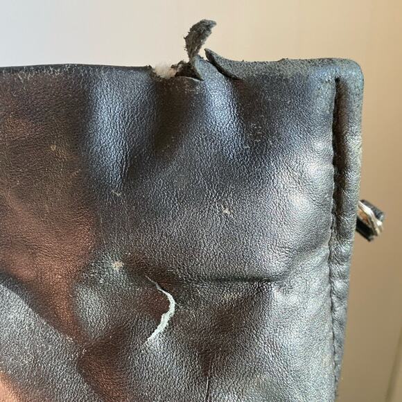 Vintage Moda International Black Leather Motorcycle Jacket - Picture 7 of 8